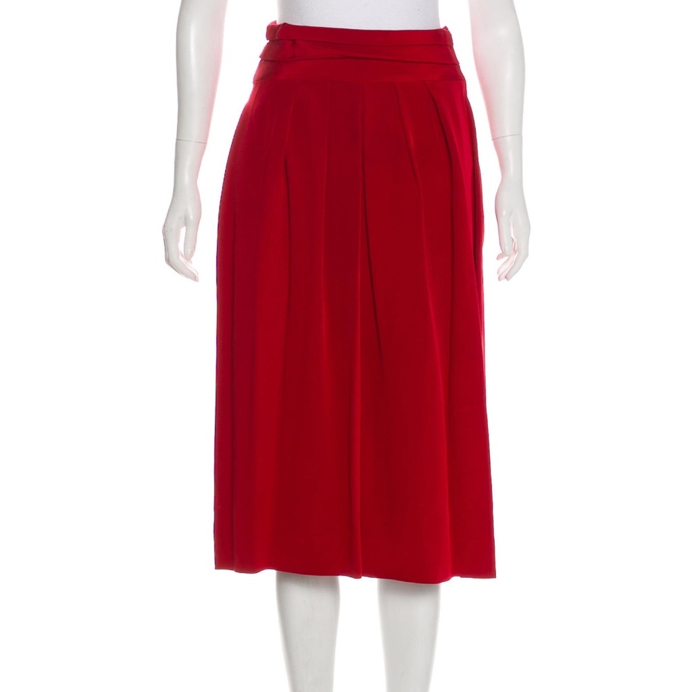 Hermes Silk Pleated Skirt